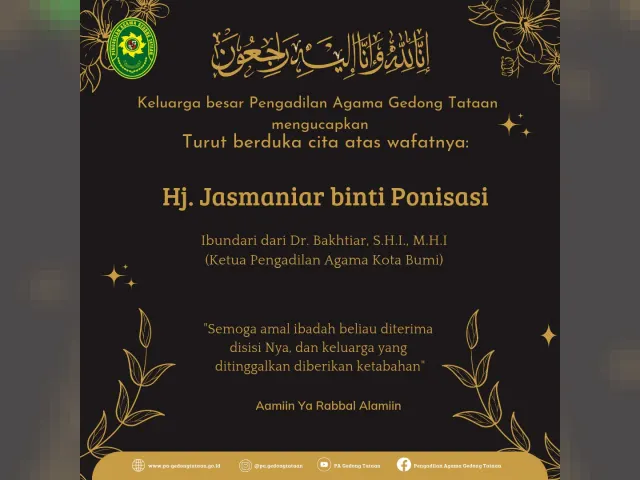 Kartu ucapan Pengadilan Agama Gedong Tataan (foto 22 dari 78)