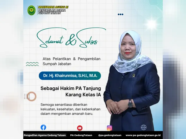 Kartu ucapan Pengadilan Agama Gedong Tataan (foto 41 dari 73)