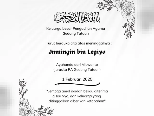 Kartu ucapan Pengadilan Agama Gedong Tataan (foto 46 dari 73)