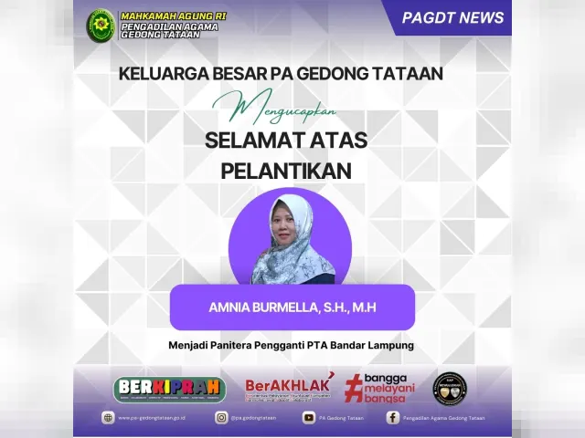 Kartu ucapan Pengadilan Agama Gedong Tataan (foto 50 dari 73)