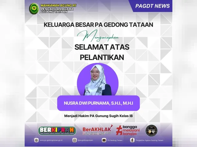 Kartu ucapan Pengadilan Agama Gedong Tataan (foto 51 dari 73)