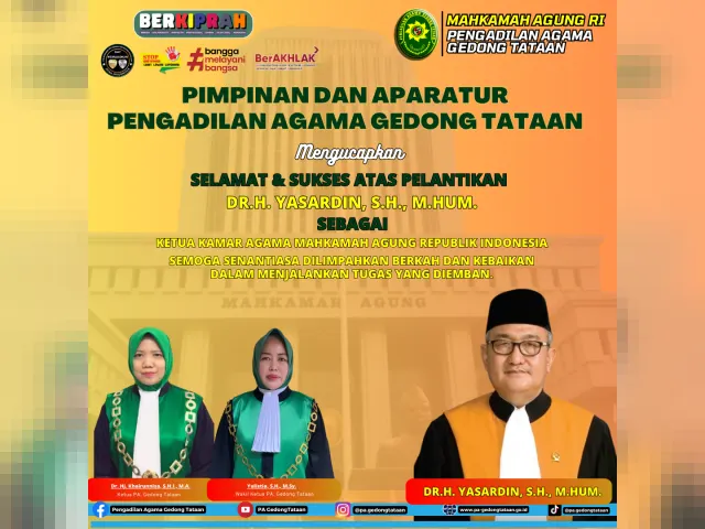 Kartu ucapan Pengadilan Agama Gedong Tataan (foto 59 dari 73)