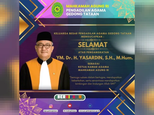 Kartu ucapan Pengadilan Agama Gedong Tataan (foto 60 dari 73)